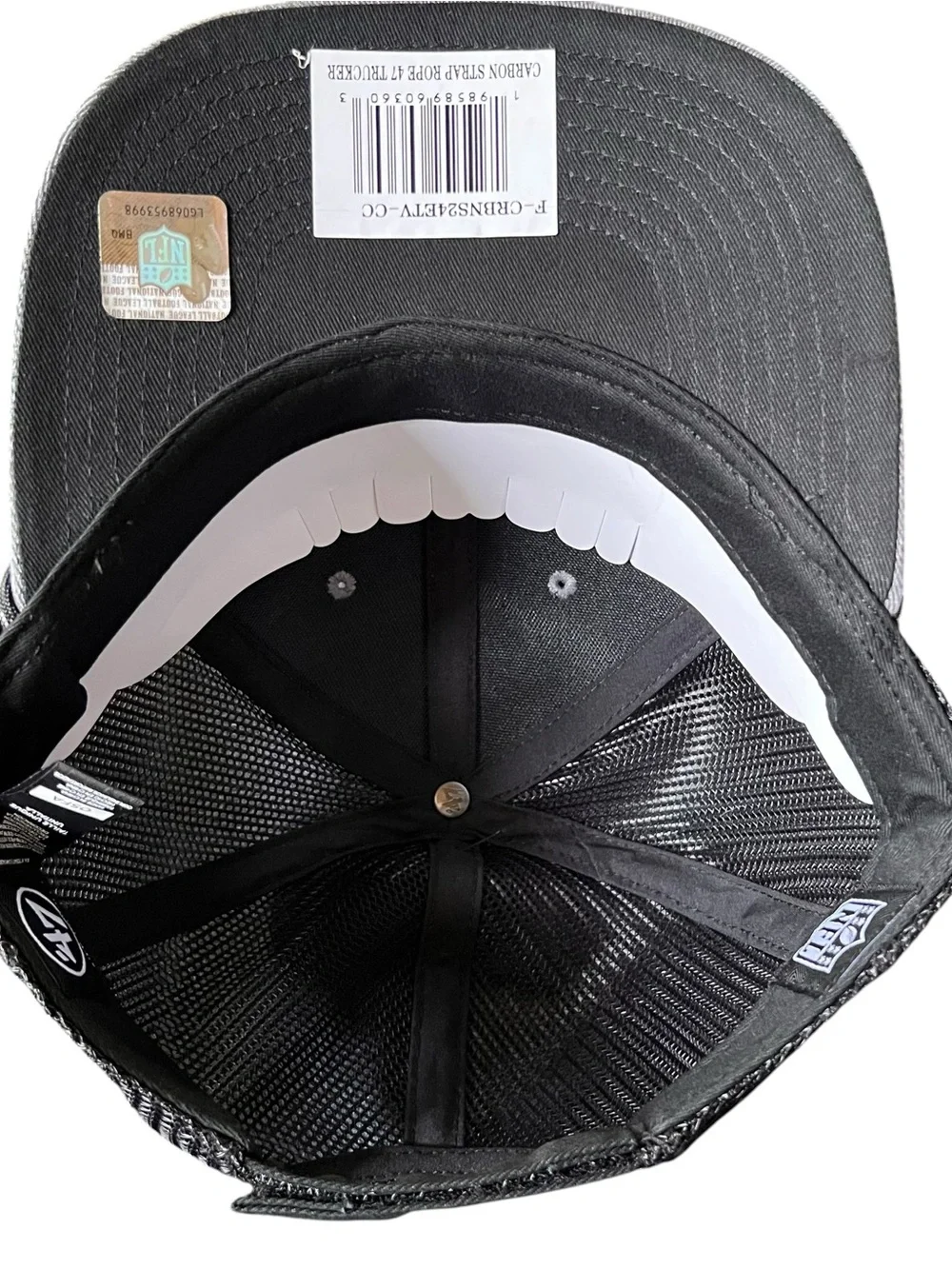 47 Brand Philadelphia Eagles Foundational Captain Rope Trucker Snapback Hat Gray